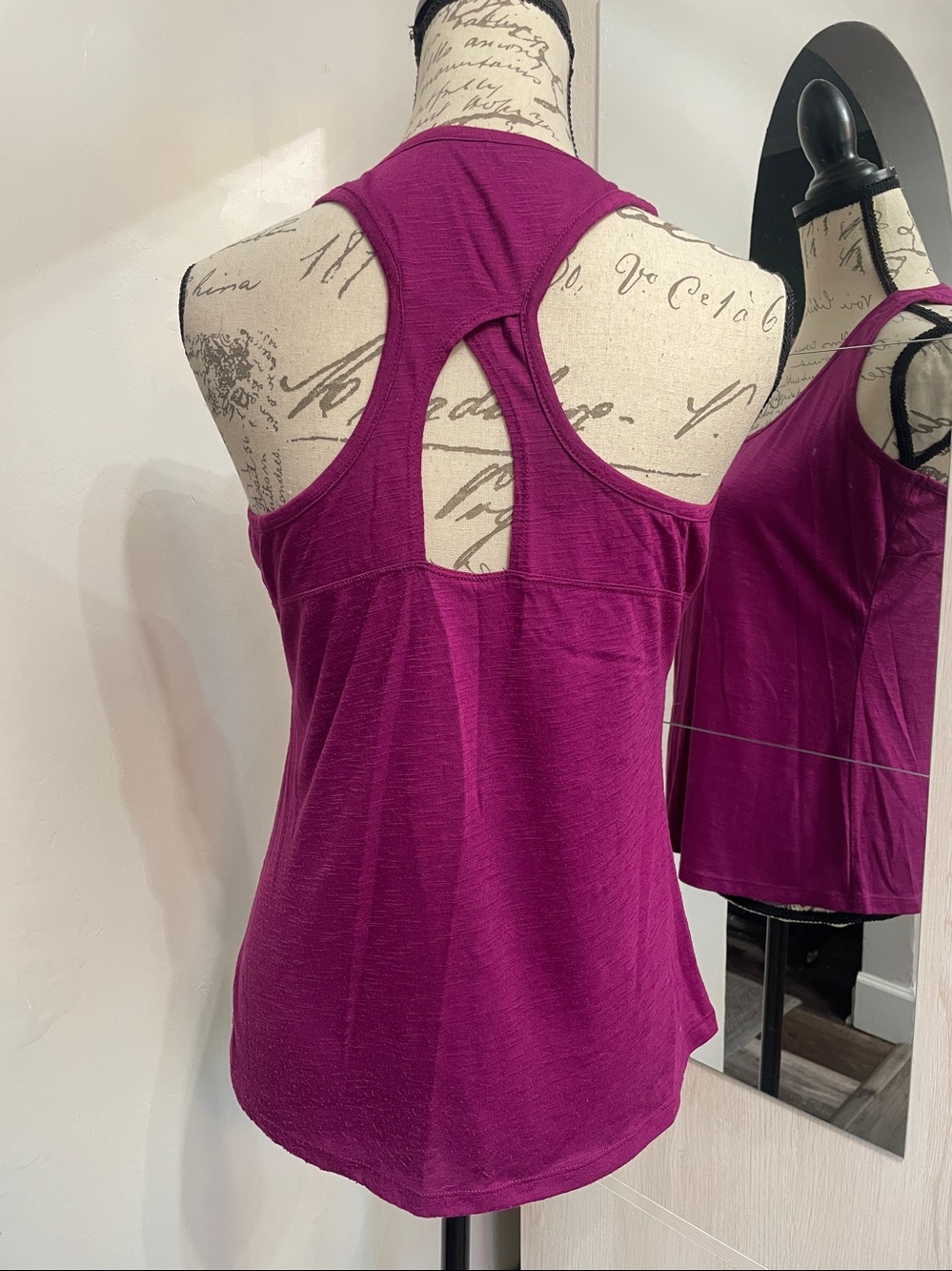 Prana Women's Racerback Tank in Magenta - Picture 3 of 8